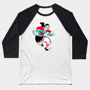 Rugby Woman Baseball T-Shirt